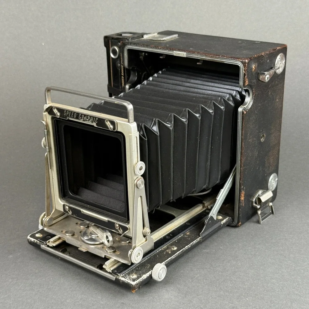 Graflex Speed Graphic Vintage 4x5 Press Camera Kalart Range Finder - For parts